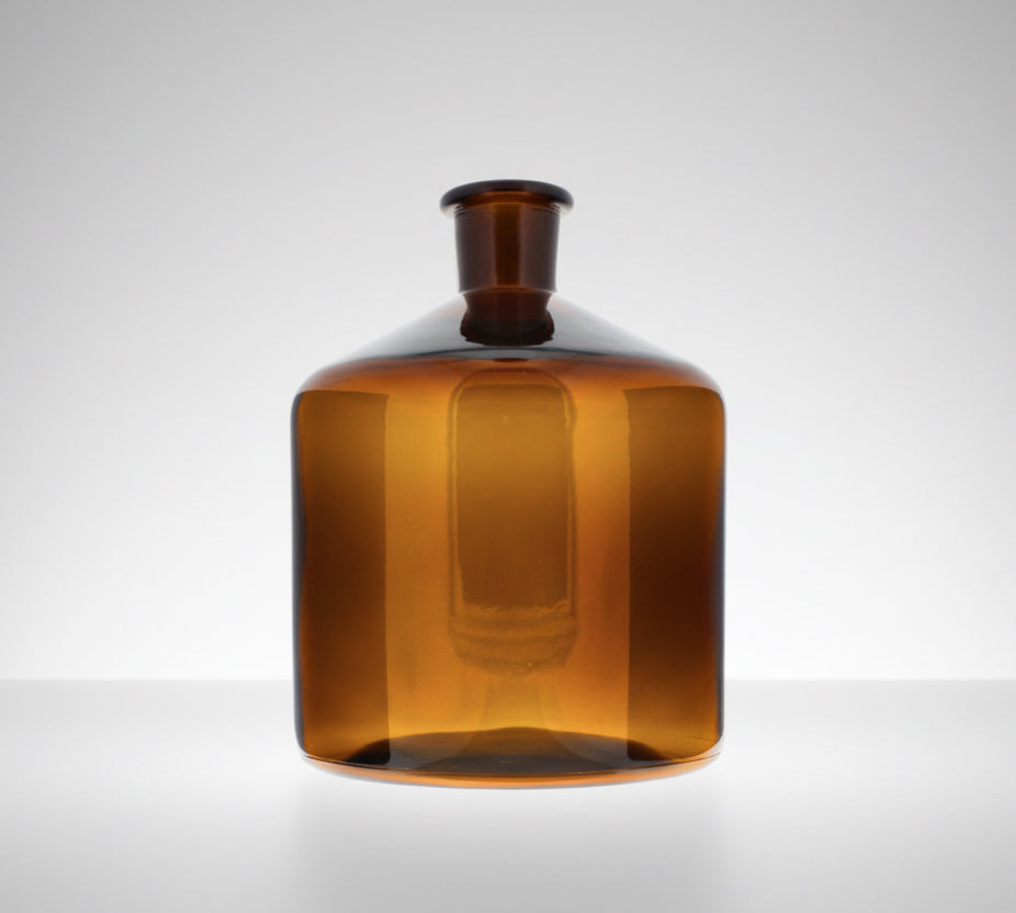 Elegante Vase aus Braunglas im Vintage-Stil – 2 Liter Volumen